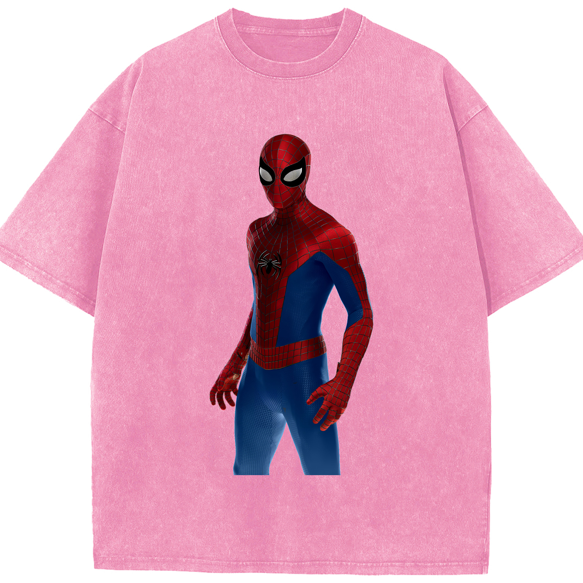 （画像用） Spider Man スパイダーマン 綿100% ヴィンテージ風 半袖Tシャツ（フロントプリント）